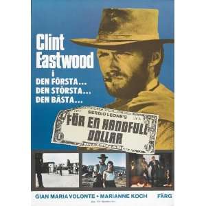   27x40 Clint Eastwood Gian Marie Volonte Marianne Koch