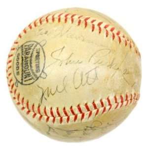  Mel Ott Autographed Baseball   1944 Ny Team Psa dna 