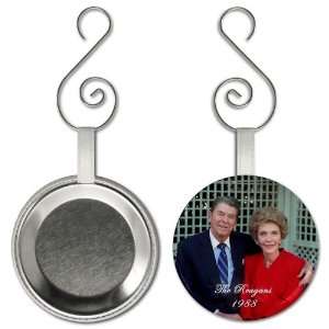 US President Ronald and Nancy Reagan 2.25 inch Button Style Hanging 