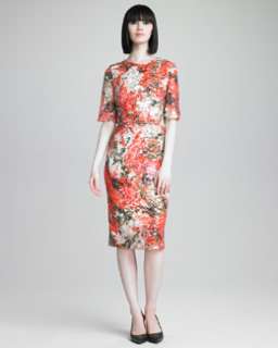 B1UZA Erdem Sequined Floral Print Dress
