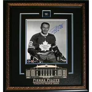 Pierre Pilote Signed 8 X 10 Etched Mat Vertical Posed TML