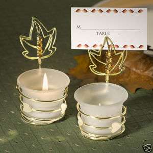 72 Autumn Fall Place Card Holder Candle Wedding Favors  