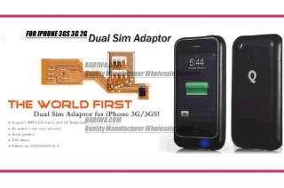 Dual Sim Cards Adapter for mobile phone 3GS 3G 2G  