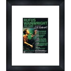 RUFUS WAINWRIGHT UK Tour 2007   Custom Framed Original Ad   Framed 