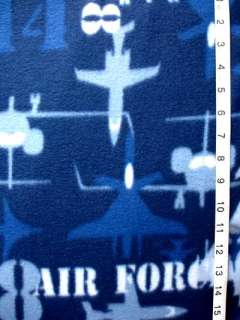 Airplane Air Force Blues Fleece 58 x 1 yard NEW Soft  