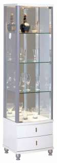 Elevator Curio Display Cabinet Mirror Glass light moder  