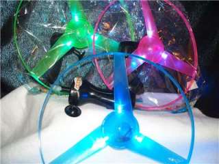 12 new ufo helicopter led lights pull string flying toys