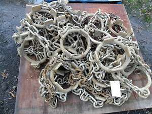 Multi RING Forestry Log Skidder Tire CHAINS~ Set of 2~ 24.5 x 32 