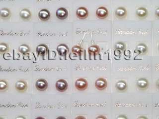 wholesale 100 pairs 8mm freshwater pearl earring studs  