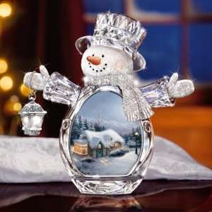Thomas Kinkade *Silent Night* Crystal Christmas Snowman