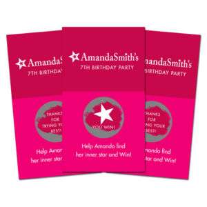 10 AMERICAN GIRL DOLL Birthday Party SCRATCH OFF GAMES  