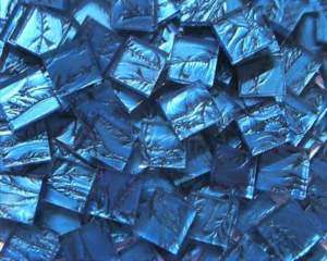 100 VAN GOGH Mosaic Glass Tiles ELECTRIC BLUE Craft  