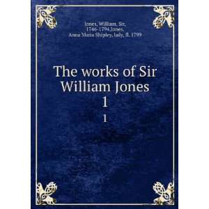   of Sir William Jones. William Jones, Anna Maria Shipley, Jones Books