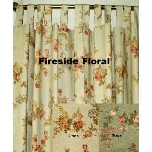   Floral Thermal Insulated Tab Top Curtain Pairs
