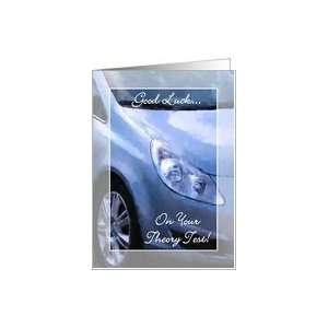  Good Luck   Driving Theory Test, Car In Faded Frame Card 