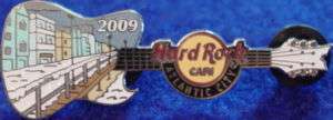 Hard Rock Cafe ATLANTIC CITY 2009 BOARDWALK Guitar PIN  