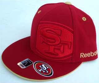 San Francisco 49ers NFL Hat Cap Reebok 7 3/4 Size Fitted Side Logo 