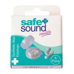  Safe & Sound Wax Ear Plugs 6 Pairs Per Pack Health 