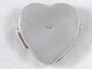   Sterling Silver Love Heart Shape Pill or Trinket Box from Sheffield