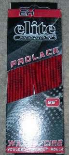 PROLACE ELITE WAXED HOCKEY SKATE RED LACES 96 LOT OF 12 NEW  