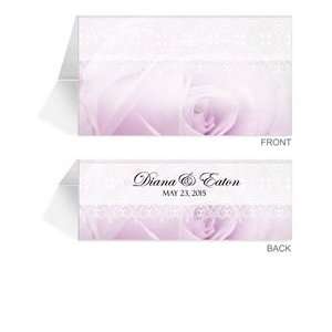  260 Personalized Place Cards   Lavender Rose n Pearls 