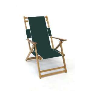  Heavy Duty Folding Wood Beach Chair No Footrest: Sports 