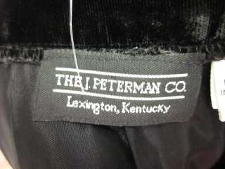 THE J PETERMAN CO Black Velvet Pants Slacks Sz 8  