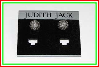 NEW JUDITH JACK STERLING SILVER/MARCASITES STONES WHITE CRYSTAL 