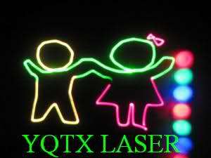 200mW DMX Tri colour Animation Laser+RGB LED DJ Light  