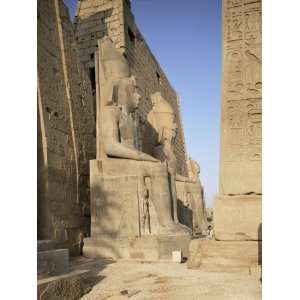  Seated Colossi and Base of Obelisk, Luxor Temple, Thebes 