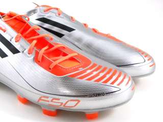 Adidas F50 Adizero TRX Fg Chrome Silver/Orange Soccer Futball Cleats 