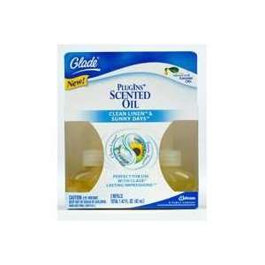  Glade PlugIns Scented Oil Refills, Clean Linen/Sunny Days 