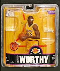 James Worthy Lakers AUTO Signed McFarlane (pic proof)  