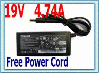 For Toshiba Laptop Charger 19V 4.74A AC Power Adapter  