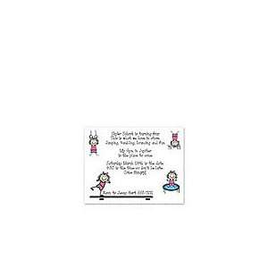  Gymnastics Girl Invitation Birthday Party Invitations 