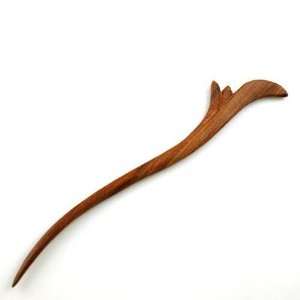   Handmade Mahogany Rosewood Carved Hair Stick Sprouts 7 inches: Beauty