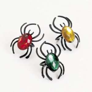  12 Jewel halloween Spider Rings Toys & Games