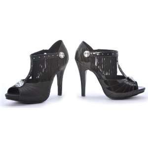 Lets Party By Ellie Shoes Jazzy (Black) Adult Shoes / Black   Size 6