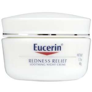 Eucerin Redness Relief Soothing Night Face Creme, 1.7 oz (Quantity of 