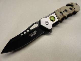 FOLDING POCKET KNIFE W/ARMY LOGO MILITARY SPRING ASSISTED STYLE 