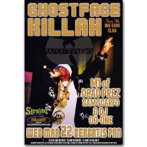  Ghostface Killah Poster   A Concert Flyer