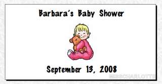 50 Personalized Baby Shower Water Bottle Favor Labels  