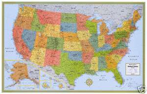 Rand McNally United States USA US Large Wall Map Poster  