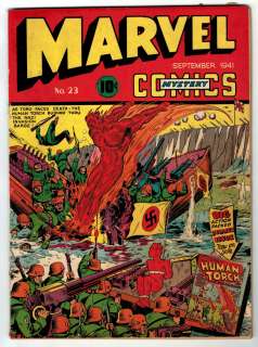 MARVEL MYSTERY COMICS #23 2.5 C/OW PAGES TIMELY HUMAN TORCH GOLDEN AGE 