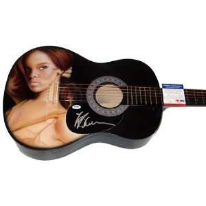  Rihanna Autographed Signed Airbrush Guitar PSA/DNA 