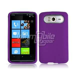 HTC HD7/HD7S   Purple Premium Soft Rubber Silicone Gel Skin Case Cover 