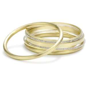 Sheila Fajl 18k Gold Plated and Silver Plated Cubic Zirconia Bangles