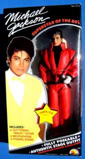 Michael Jackson 1984 LJN doll THRILLER costume NRFB never removed from 