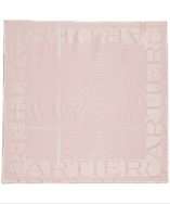 Cartier pink stripe flower and logo print silk square scarf style 