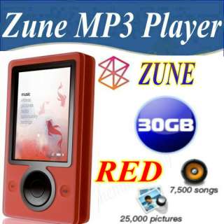 Microsoft Zune 30 Red (30 GB) Digital Media  MP4 Player 